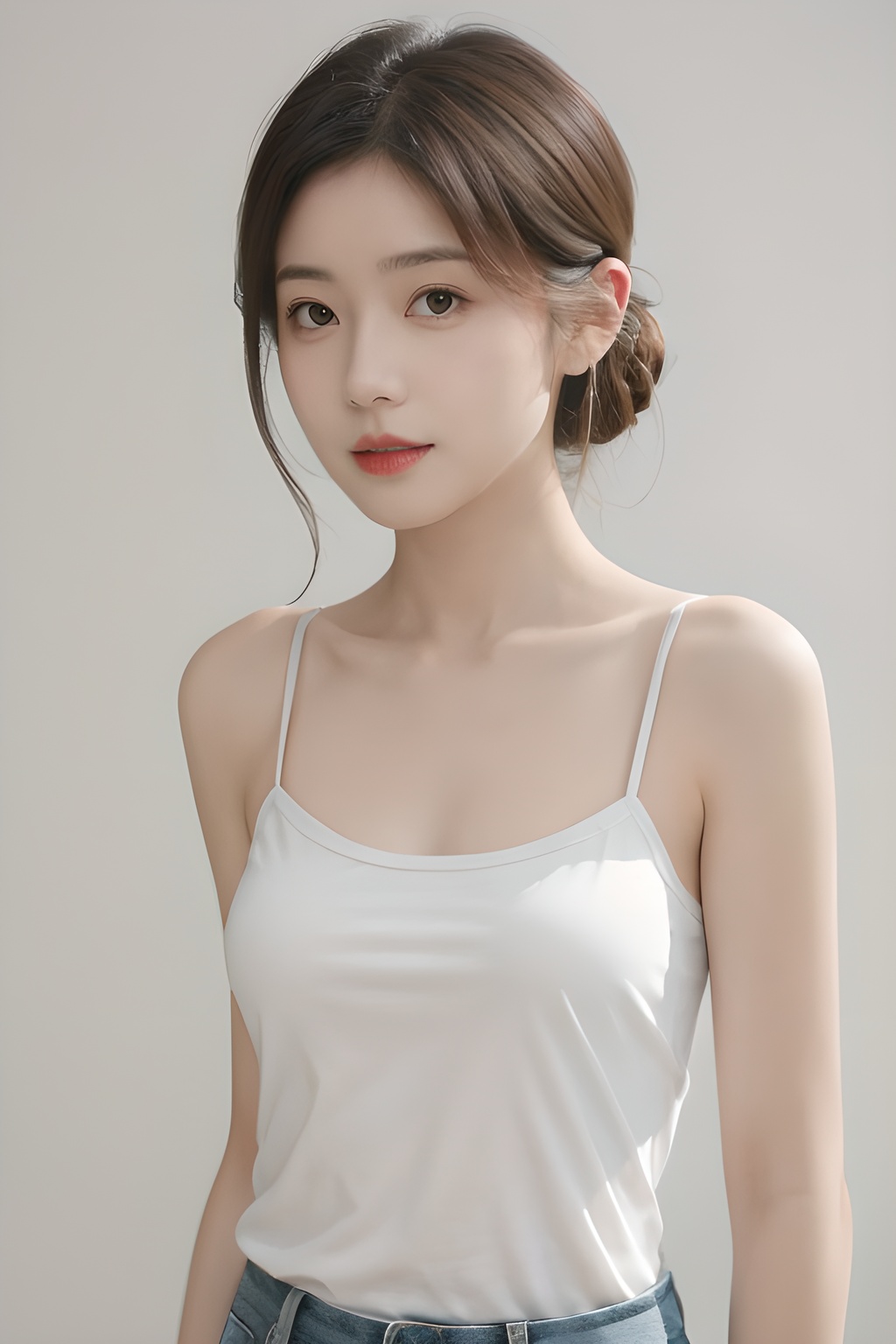 <lora:0805_10:0.7>,simple background,camisole,