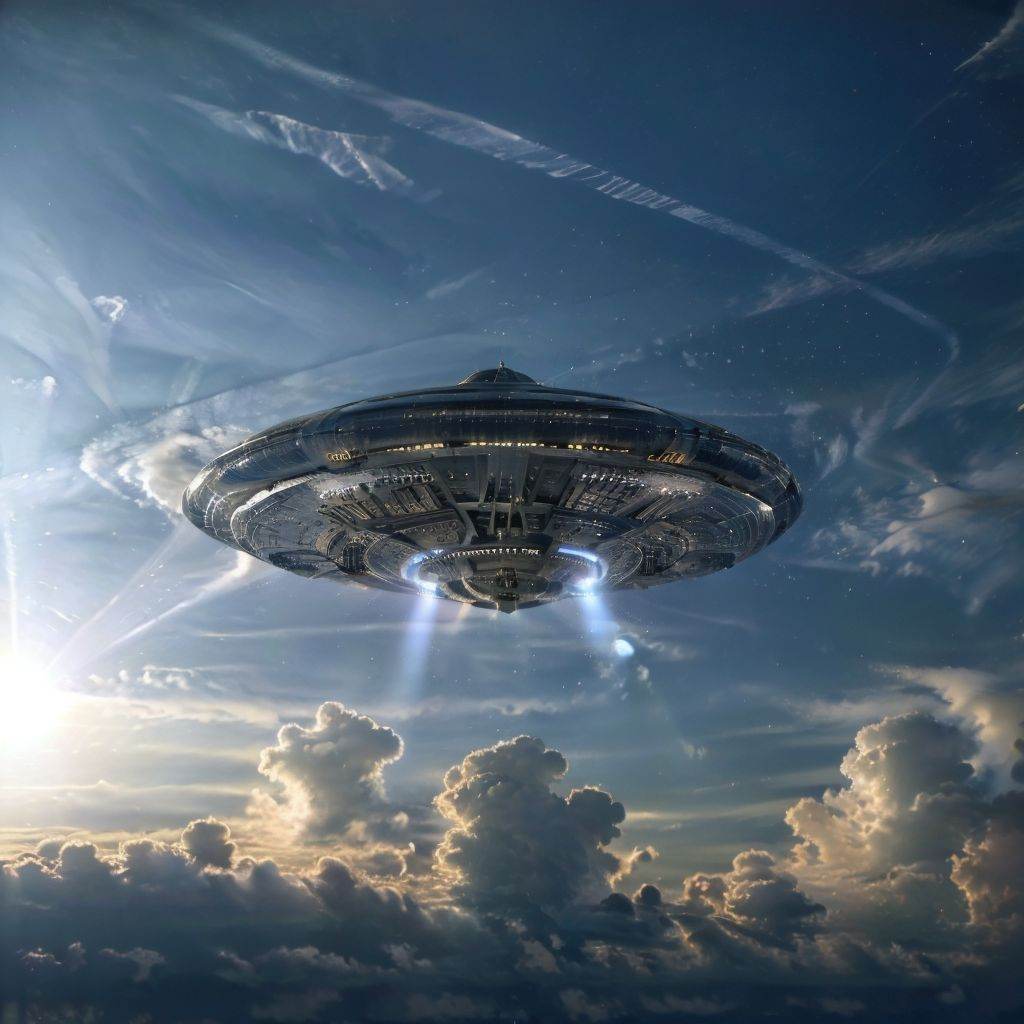 (masterpiece, best picture quality:1.3),realistic,cloud,no humans,sky,day,cloudy sky,aircraft,flying,scenery,outdoors,ufo,<lora:ufo_20240128152919:0.6>,<lora:spacecraft_20240126232651:0.6>,