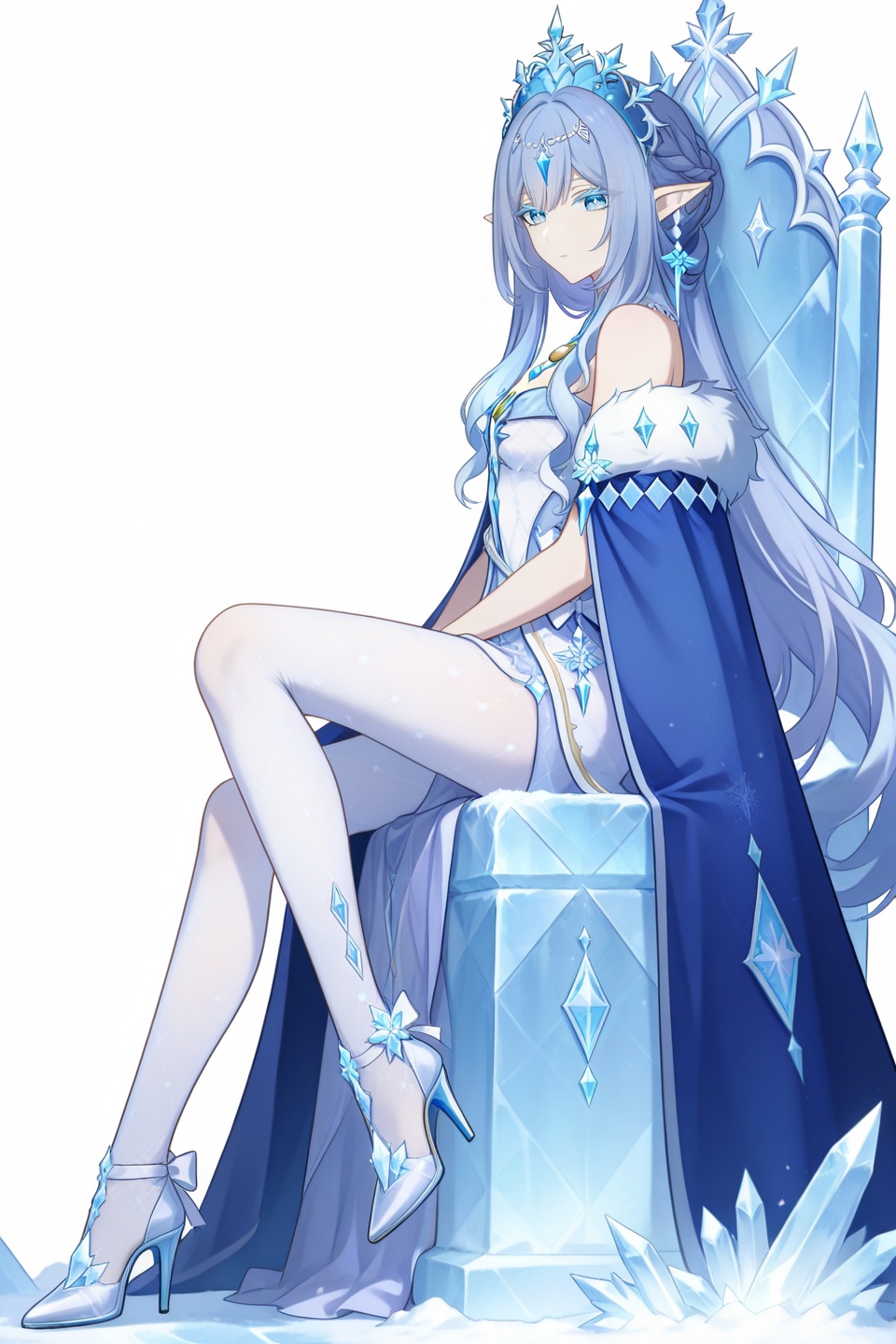 bingshen,  blue eyes,  white pupils by DJ大江东去小号2 on Tensor.Art