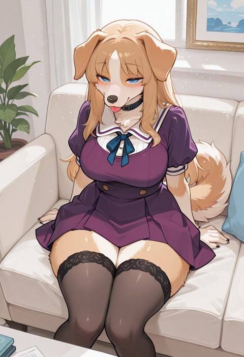 newest,  solo,  anthro dog on Tensor.Art