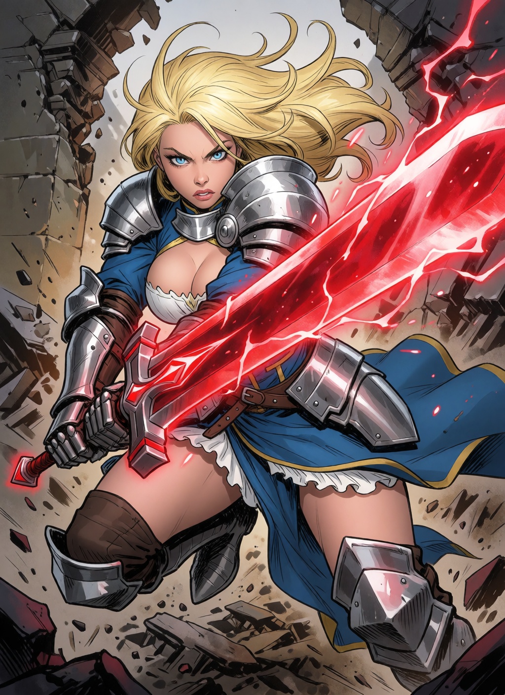 ropicsK2,  a digital comic illustration with high-contrast rendering and ink hatching,  polished semi-realistic comic-book...