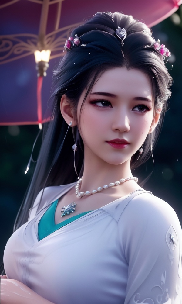 <lora:409-DA-师兄啊师兄-皖江雨:0.8> ,(,1girl, ,best quality, ),looking at viewer, ,ultra detailed 8k cg, ultra detailed background,  ultra realistic 8k cg,          cinematic lighting, cinematic bloom, (( , )),,  , unreal, science fiction,  luxury, jewelry, diamond, pearl, gem, sapphire, ruby, emerald, intricate detail, delicate pattern, charming, alluring, seductive, erotic, enchanting, hair ornament, necklace, earrings, bracelet, armlet,halo,masterpiece, (( , )),,  ,cherry blossoms,(((, night,night sky,,  ultra high res, (photorealistic:1.4), raw photo, 1girl, , rain, sweat, ,wet, )))(( , ))   (()), (),