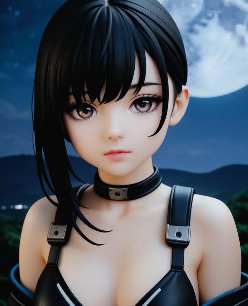 (,1girl, ,best quality, ),looking at viewer,masterpiece, (( , )),, realistic,science fiction,mole, ultra realistic 8k cg, moonlight,full moon,