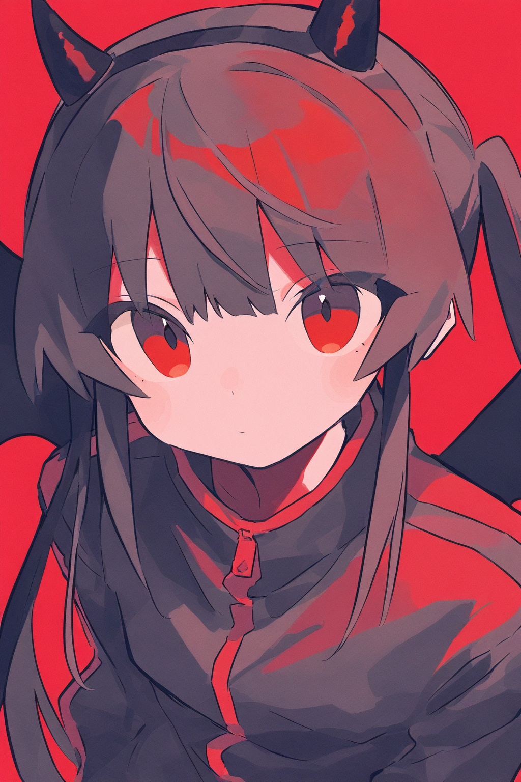 1girl,  red background,  solo by Light01 on Tensor.Art