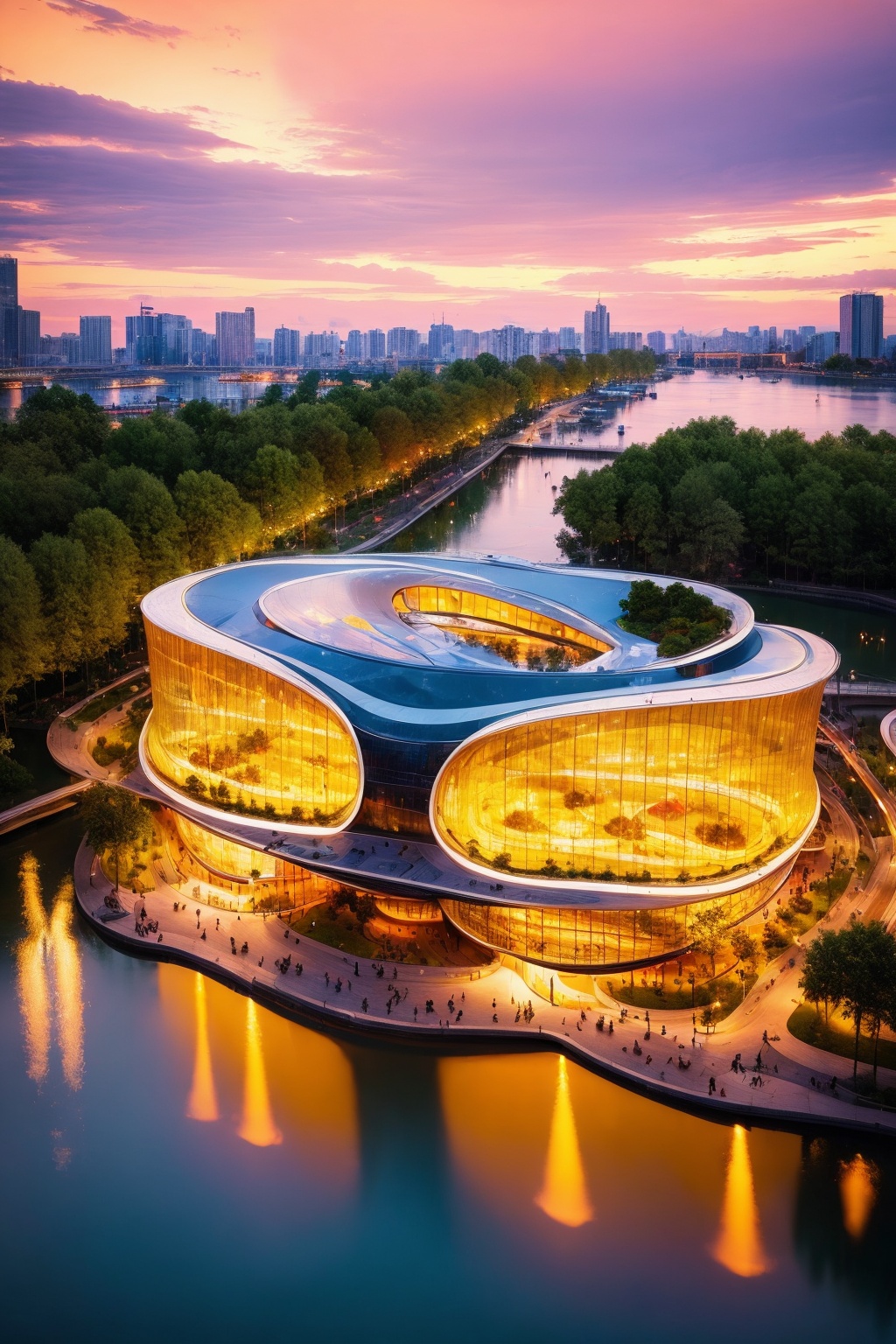 scenery,  reflection,  building on Tensor.Art