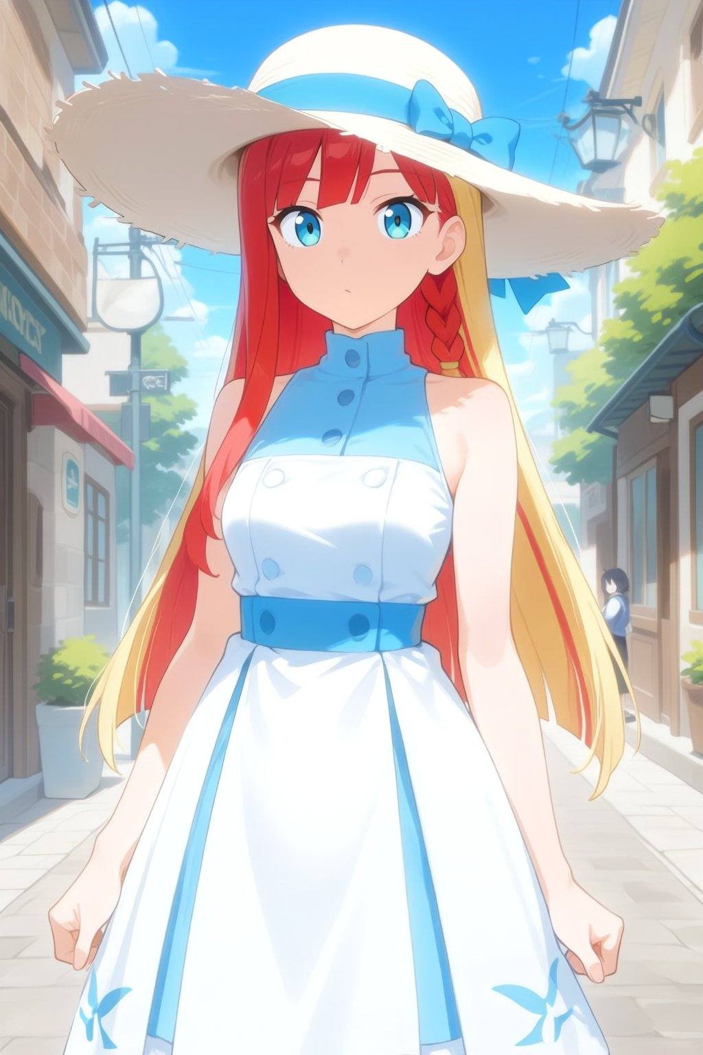 a young,  appearing to be in her late teens or early twenties,  multicolor hair on Tensor.Art