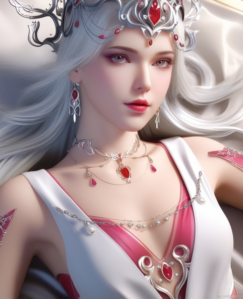 <lora:700-DA-XL-斗罗大陆-波赛西:0.8>(,1girl, ,best quality, ),looking at viewer,masterpiece, ((((1girl, solo , lying, )))) (cleavage), (), ,ultra realistic 8k cg,   clean, masterpiece,      (( , )),,  , unreal, science fiction, luxury, jewelry, diamond, gold, pearl, gem, sapphire, ruby, emerald, intricate detail, delicate pattern, charming, alluring, seductive, erotic, enchanting, hair ornament, necklace, earrings, bracelet, armlet,halo,(cleavage),, (),