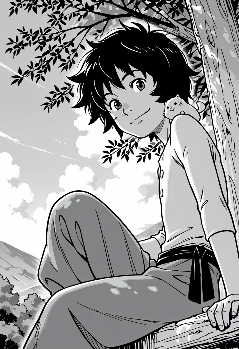 kyut4,  1boy,  thick hair on Tensor.Art