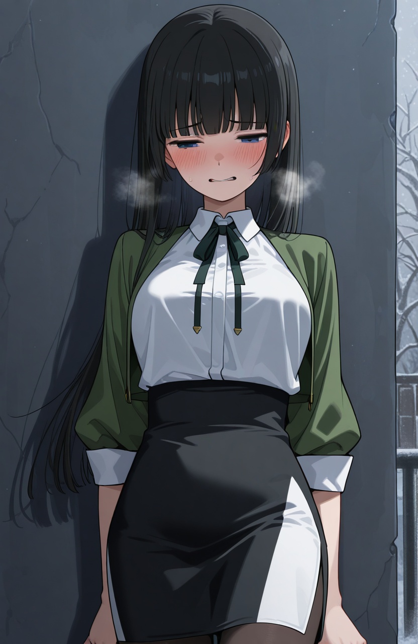 Nina,  long hair,  black hair on Tensor.Art