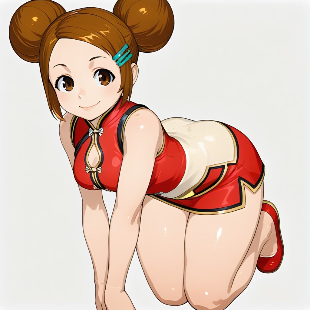 1girl,  solo,  brown hair on Tensor.Art