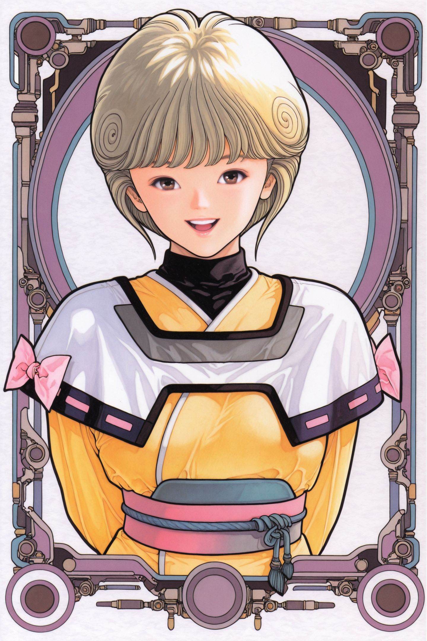 Katsura Masakazu Style,  Ai Amano,  blonde hair on Tensor.Art