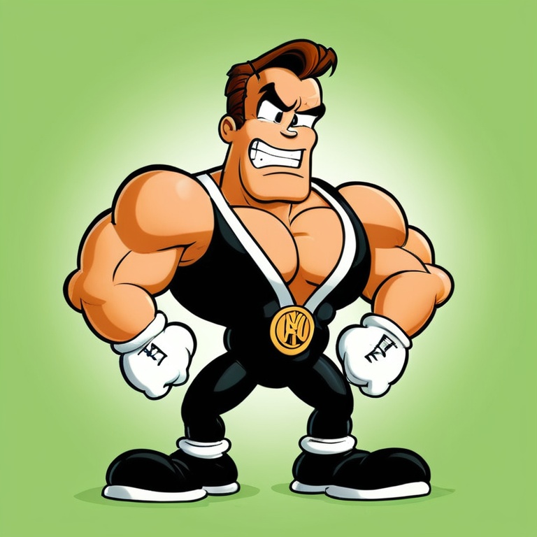 cartoon,  arnold schwarzenegger on Tensor.Art