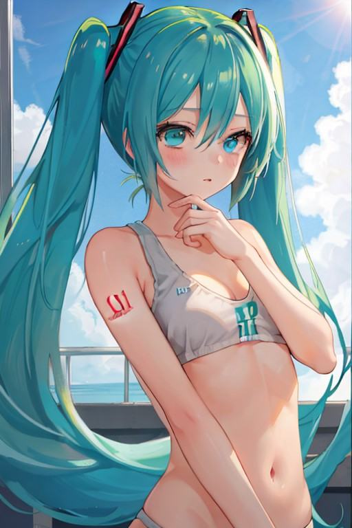 1girl,  hatsune miku,  natural light on Tensor.Art