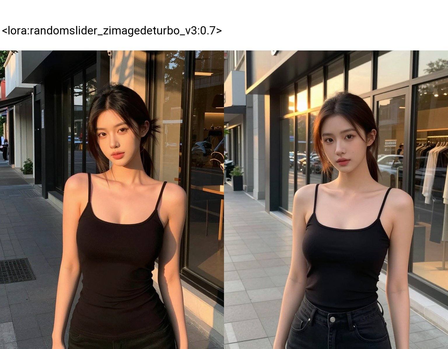 1girl,  storefront,  cleavage on Tensor.Art