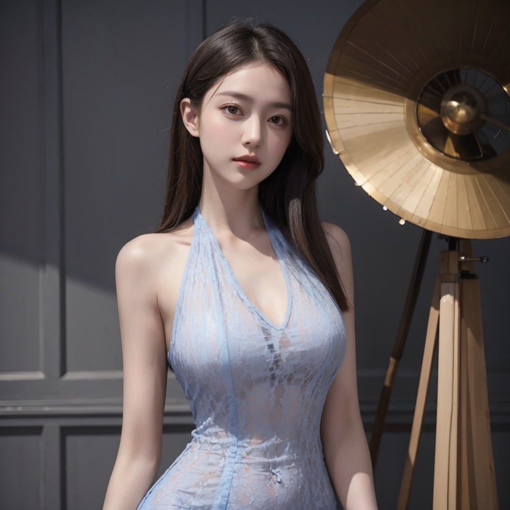 masterpiece,best quality,ultra high res,1girl,dress\(yedian\),upper body,(Celestial Observatory with Astronomical Instruments:0.5),<lora:yediandress8:0.7>,