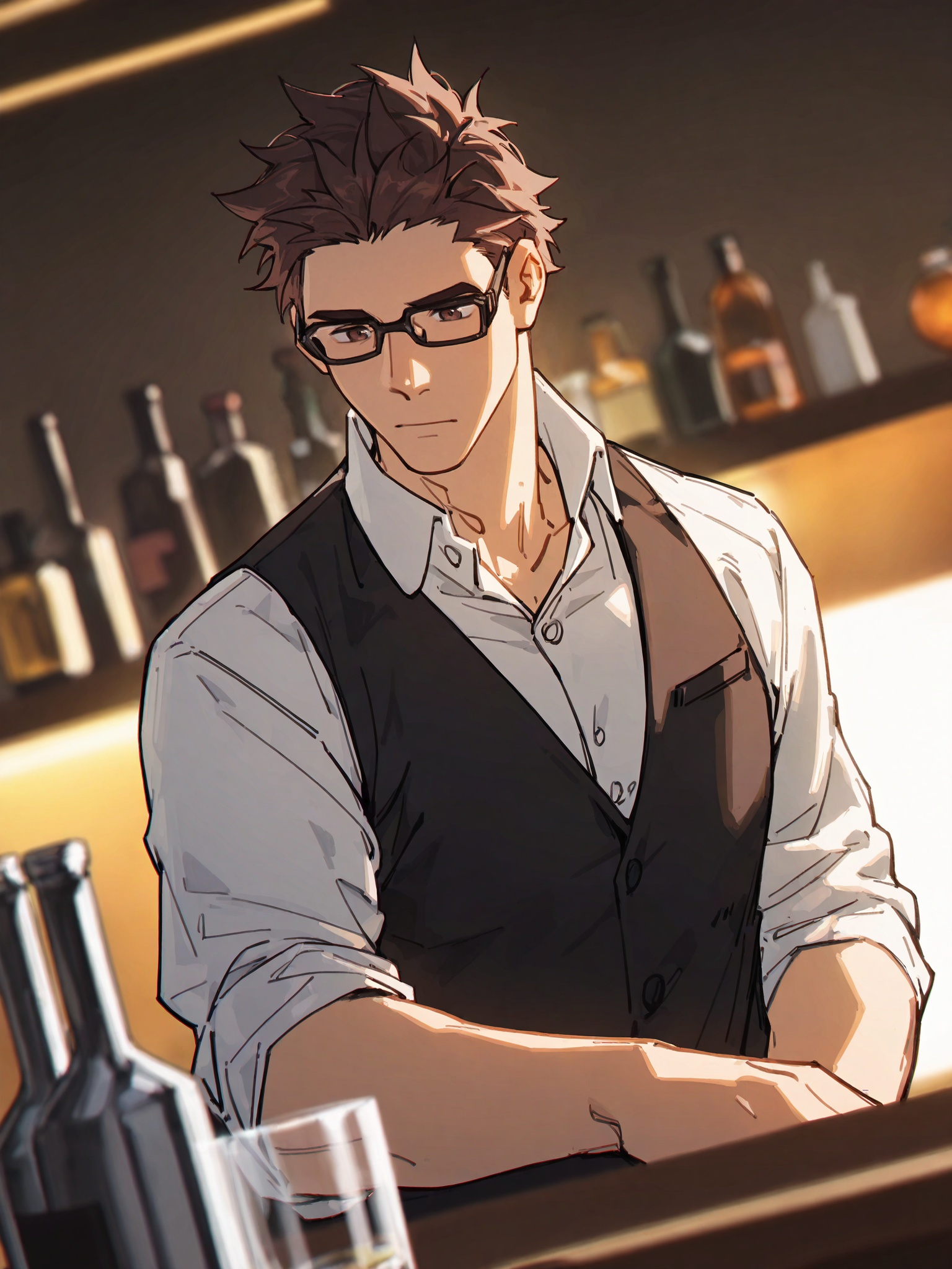 Gotou Takuya,  short hair,  brown hair on Tensor.Art
