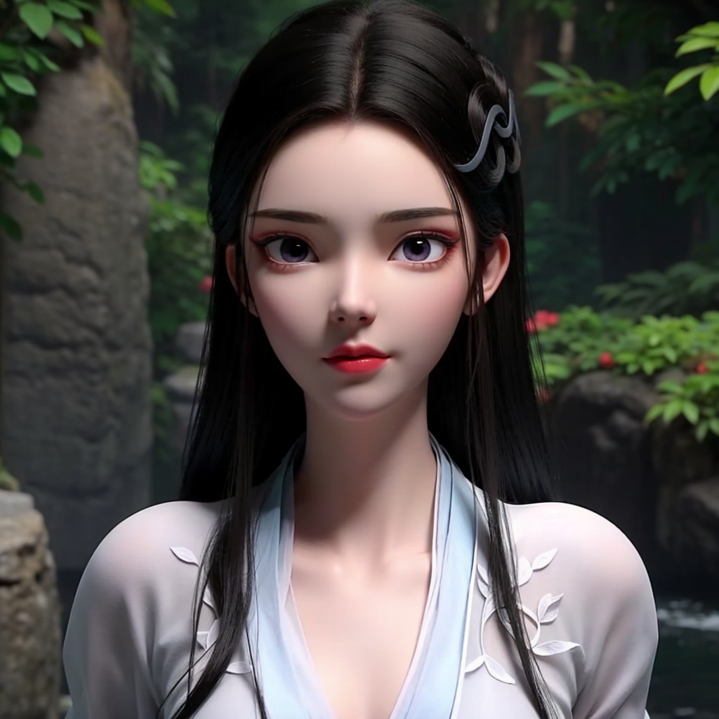 ultra realistic 8k cg, (epic), picture-perfect face, perfect face, beautiful face,perfect artwork, masterpiece,medieval, gothic, fantasy, detailed background, realistic lighting,perfect female body,curvy body,skindentation:1.3,glowing eyes,intricate detail, delicate pattern,looking at viewer, cowboy shot,black long hair,lipstick0.4,nsfw,  <lora:xiaobai.v02:0.8>