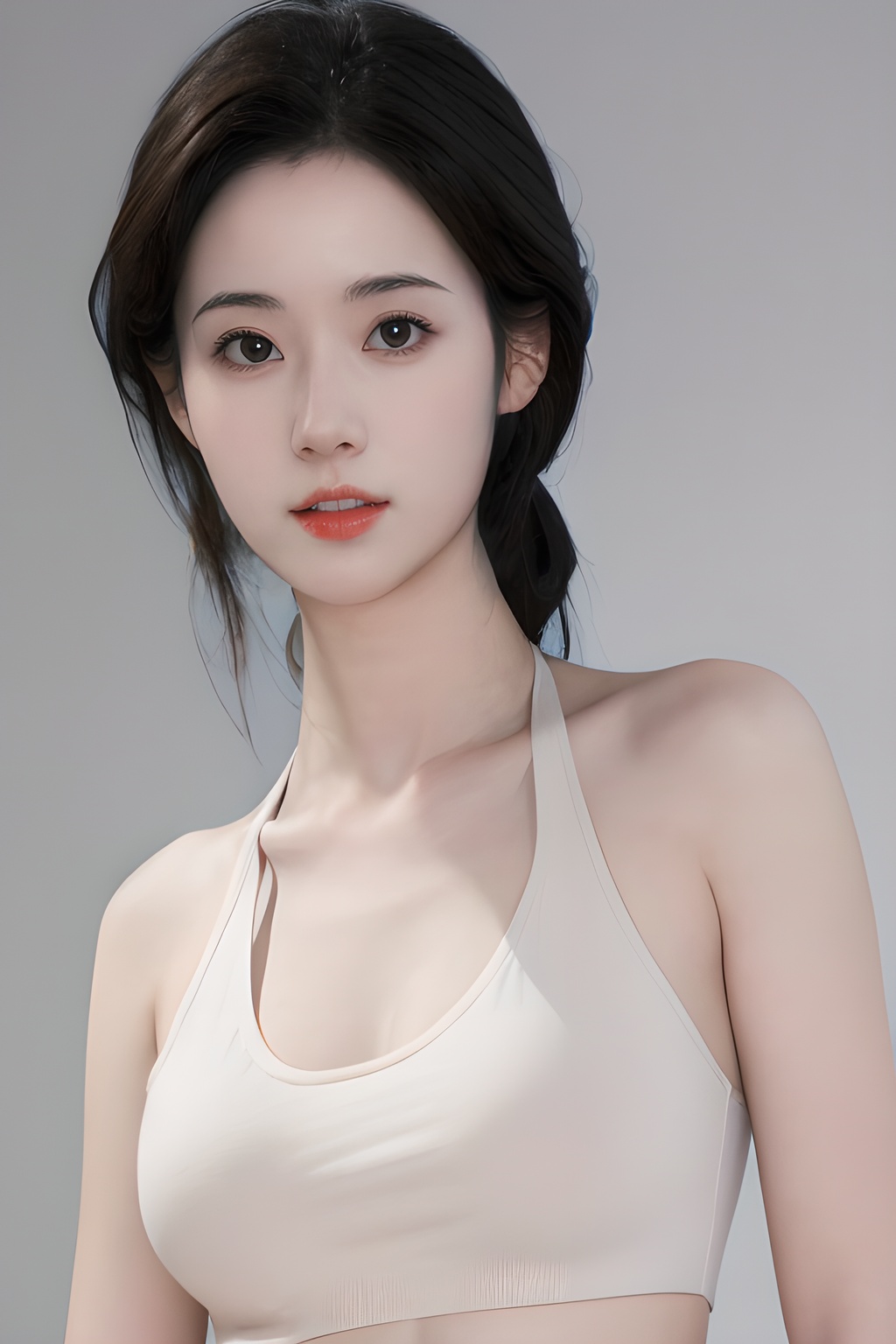 <lora:0827_05:0.7>simple background, (masterpiece, best quality:1.4),finely detailed,1girl,solo,pale skin,perfect body,(half body photo:1.5),, 1girl,realistic,masterpiece, best quality, photorealistic, HDR,detail