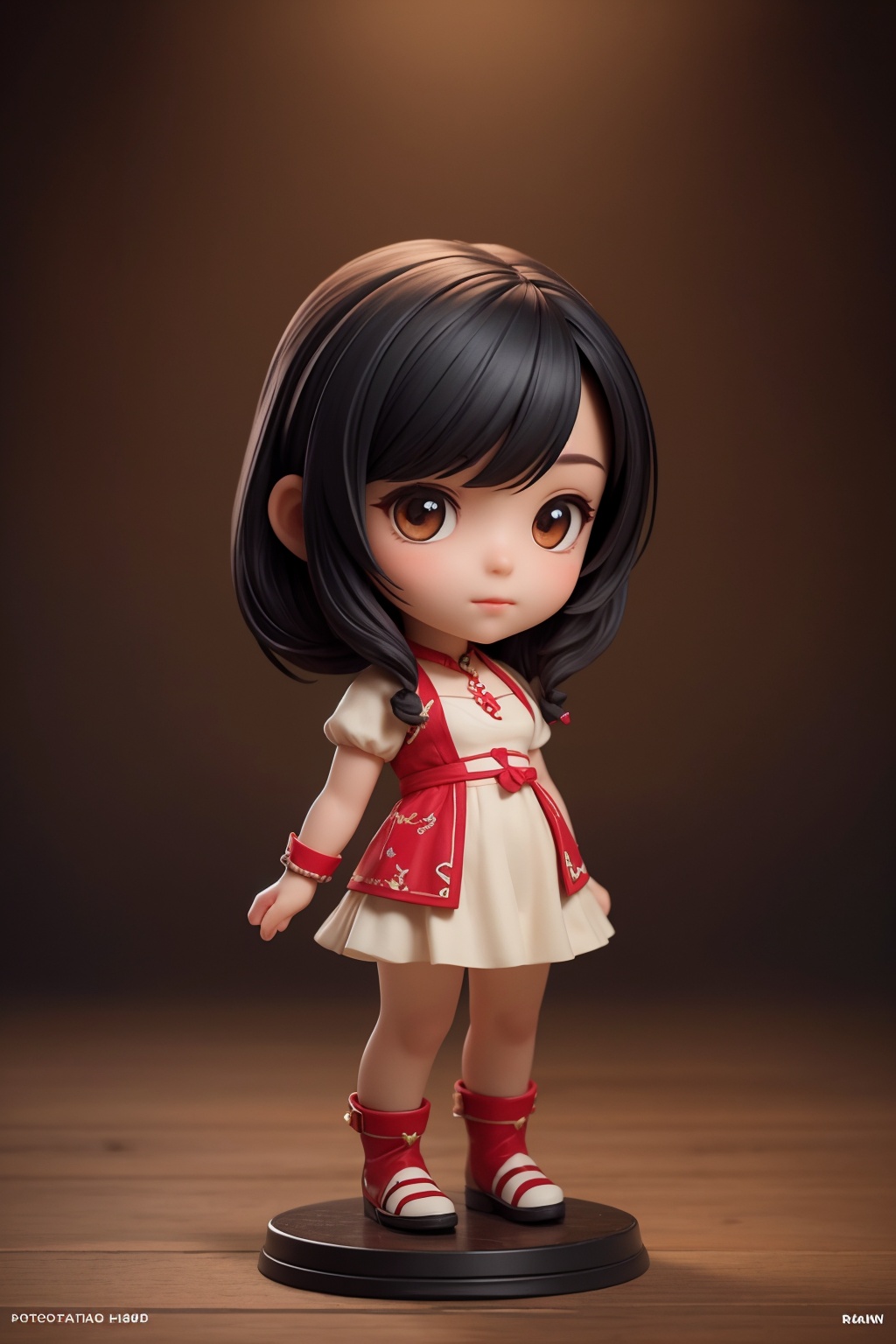 (best quality:1.4),(masterpiece:1.4),(photorealistic:1.4),(Realistic:1.2),(ultra high res, raw photo:1.4),(hdr, hyperdetailed:1.2),(8K:1.2),cinematic photo 1girl,(chibi:1.1),black hair,full body,