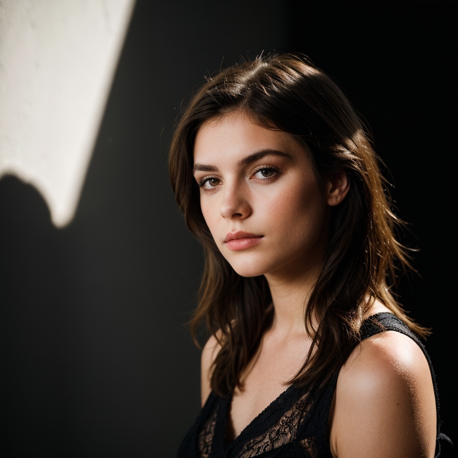 brunette girl,  [light contrast],  [hard shadows] on Tensor.Art
