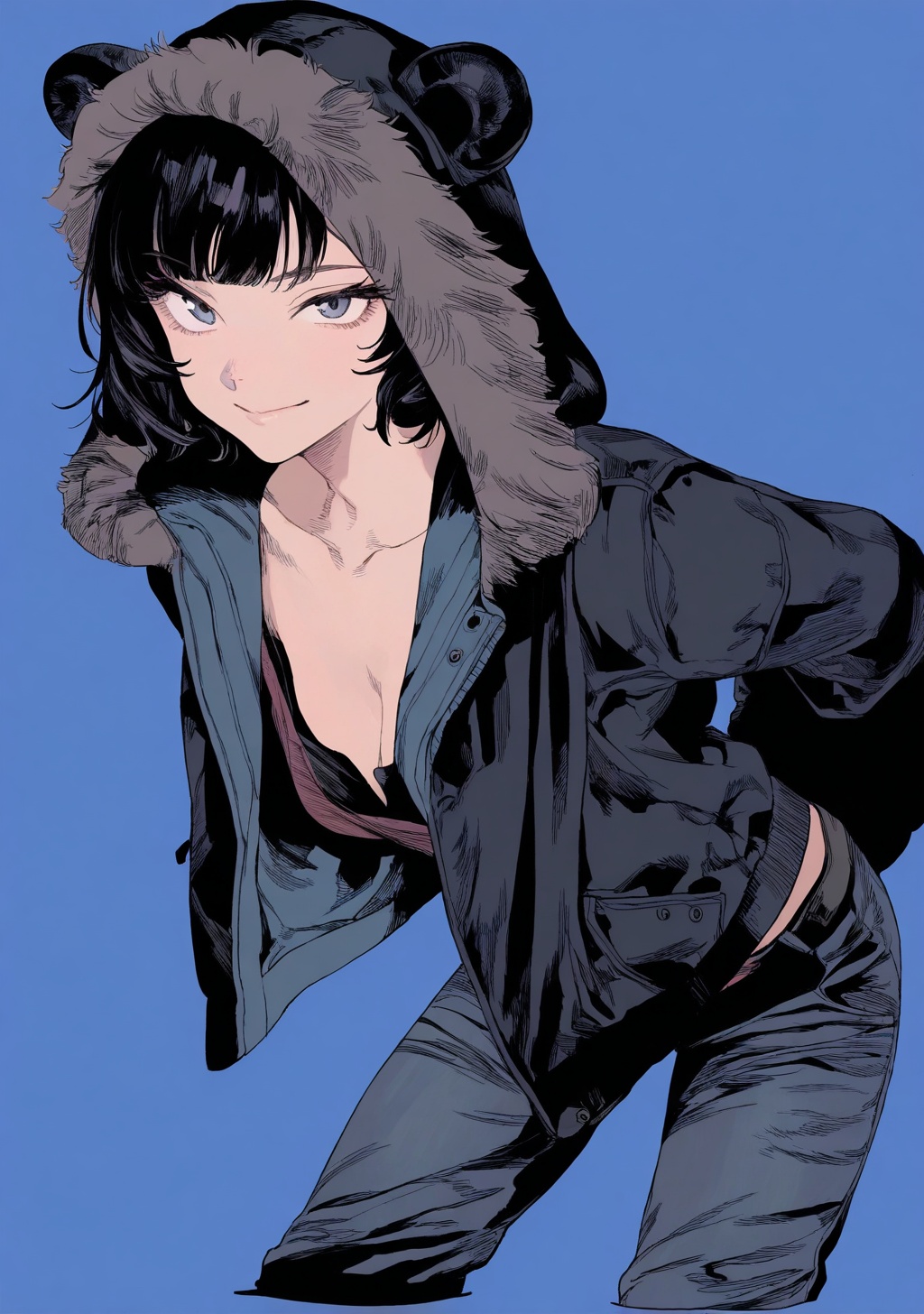 ddshu,  solo,  hood on Tensor.Art