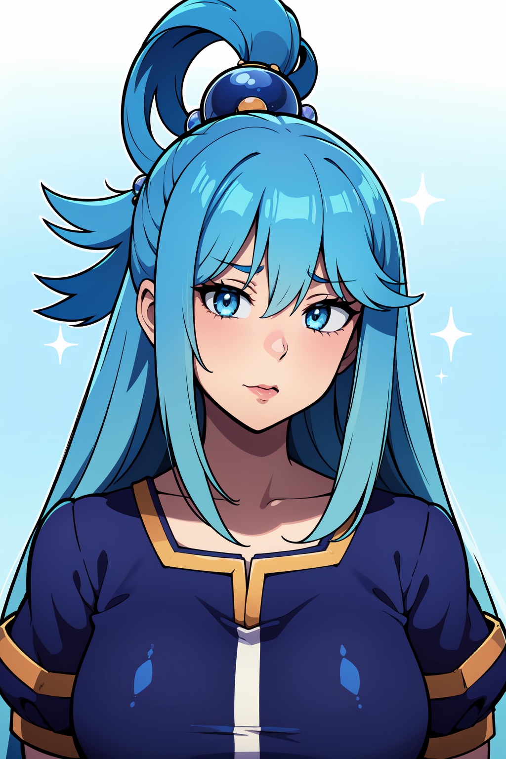 1girl,  masterpiece,  blue hair on Tensor.Art