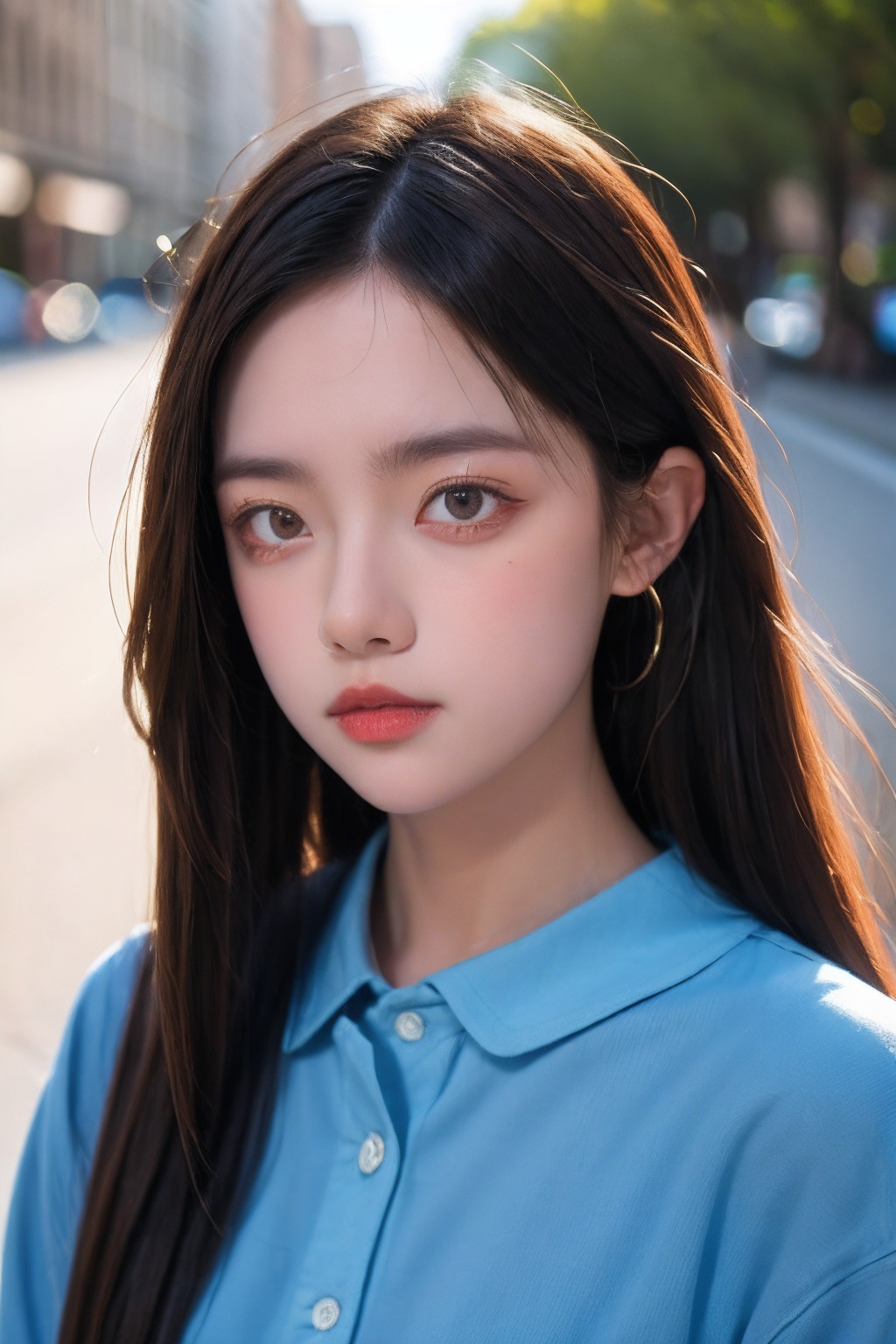 1girl,blue clothes,portrait,<lora:Again_Girl_A15_1:0.8>