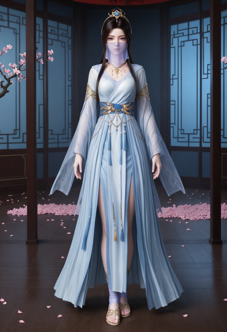 紫灵白衣服装2-国漫-Illustrious光辉 by 云落 on Tensor.Art