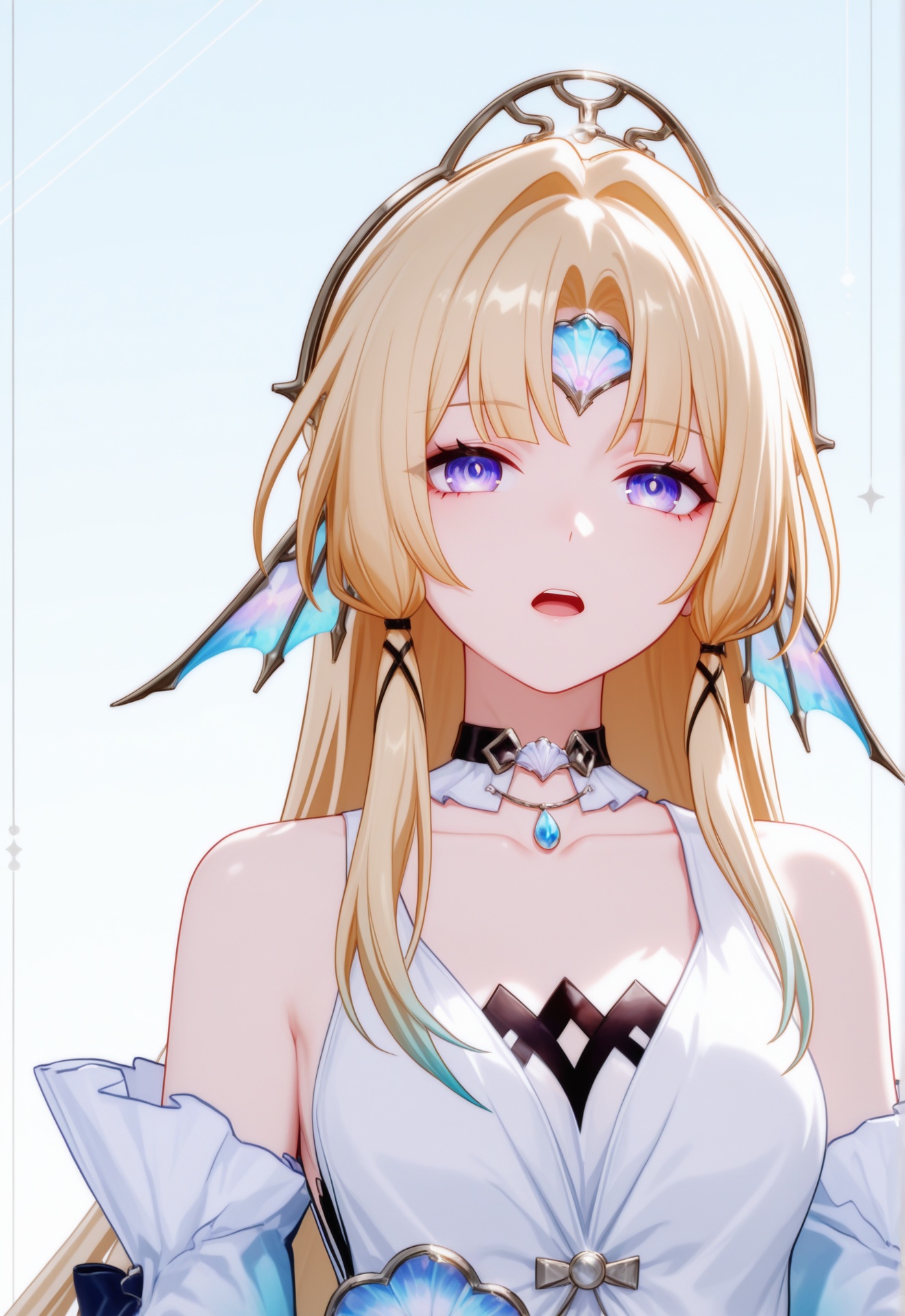 1girl,  solo,  purple eyes on Tensor.Art