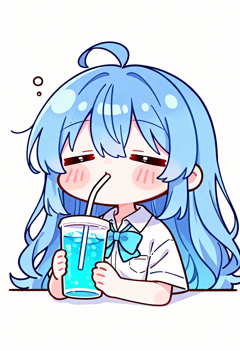 1girl,  blue hair,  solo on Tensor.Art