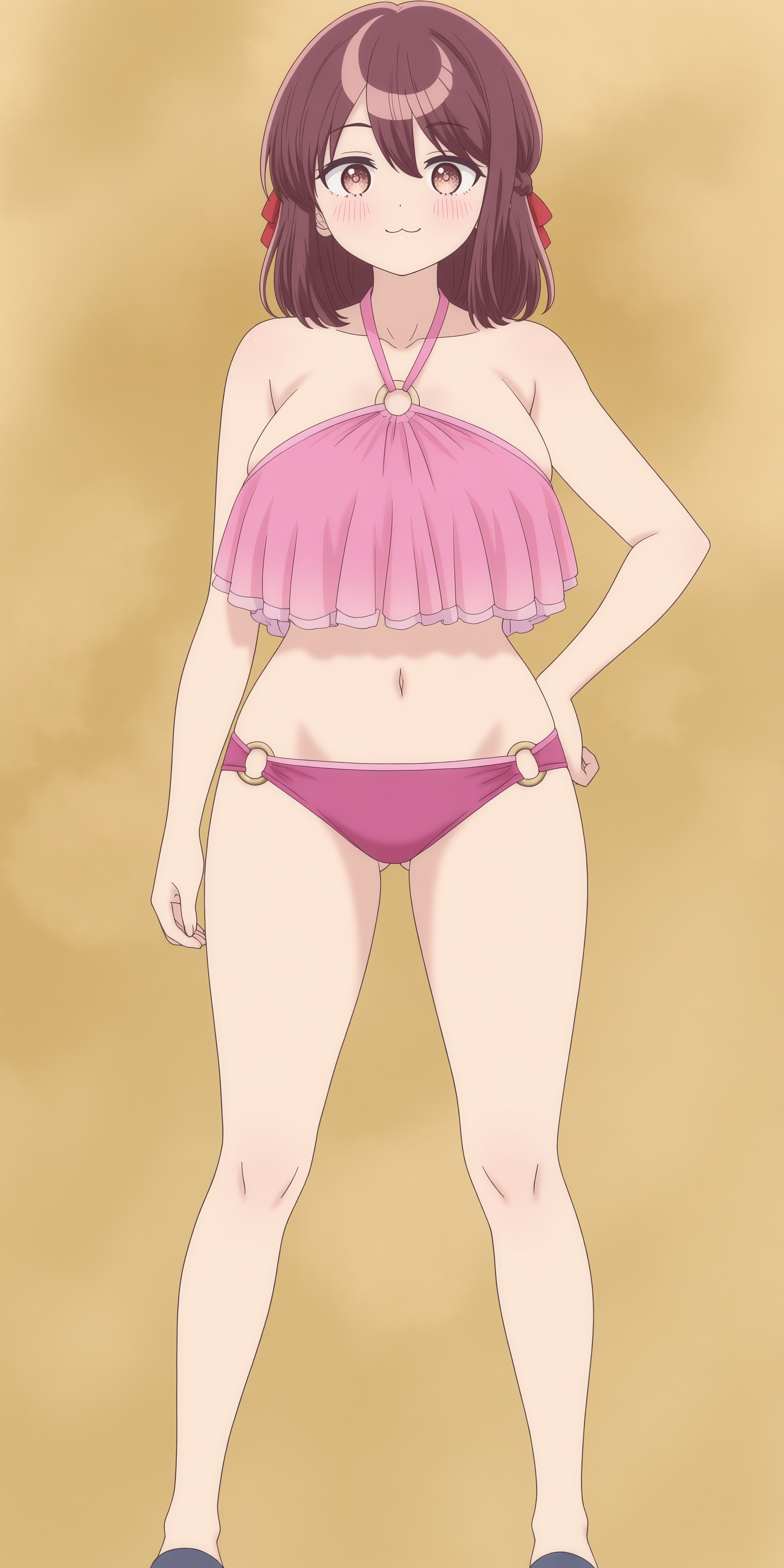 akemi-abikura(yowayowasensei),  swimwearoutfit,  o-ring bikini on Tensor.Art