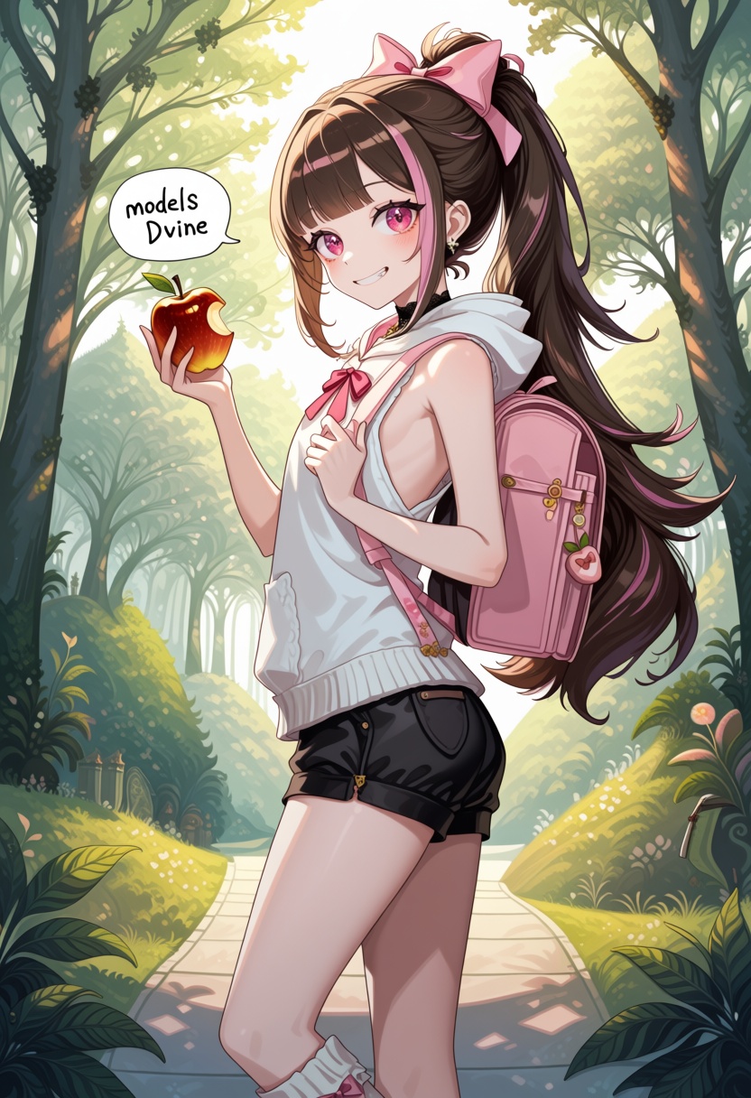 1girl,  solo,  brown hair on Tensor.Art