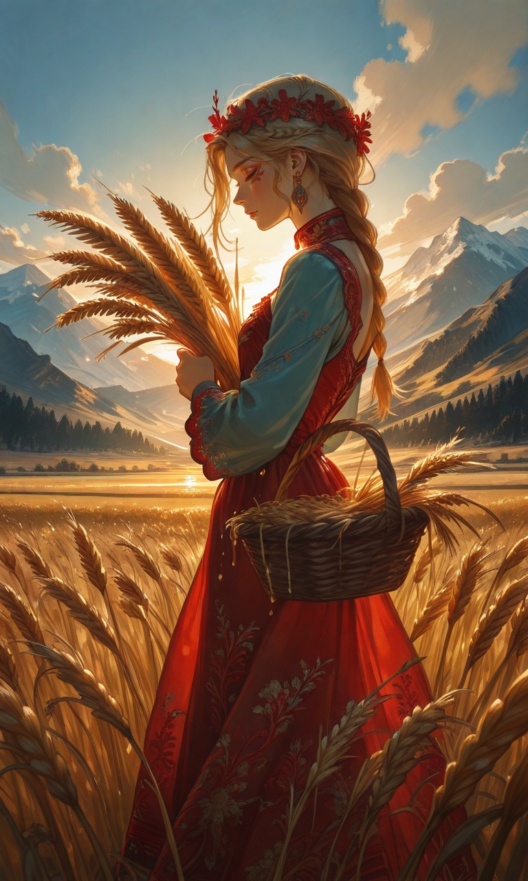 Blonde hair,  floral headband,  braided strand on Tensor.Art