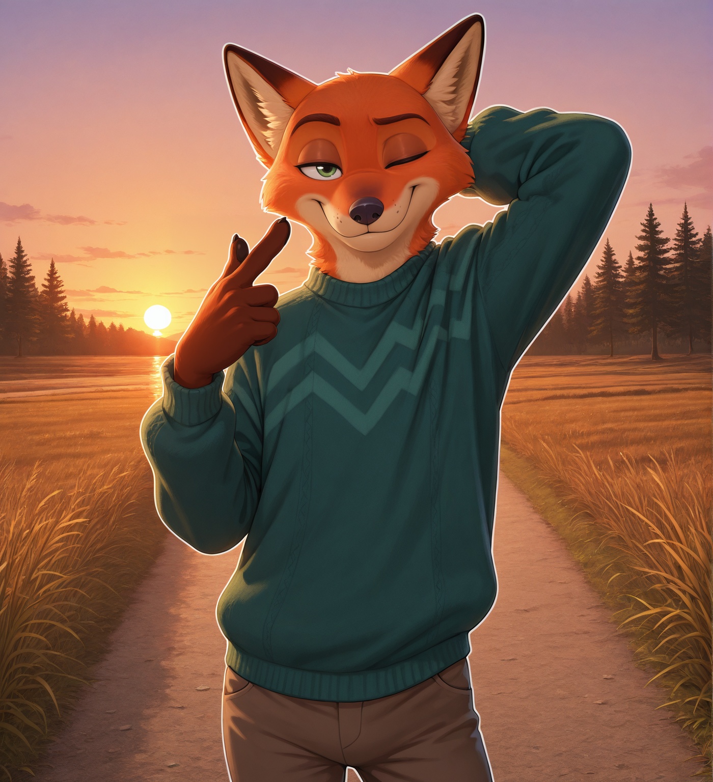 nick wilde,  fox,  1boy on Tensor.Art