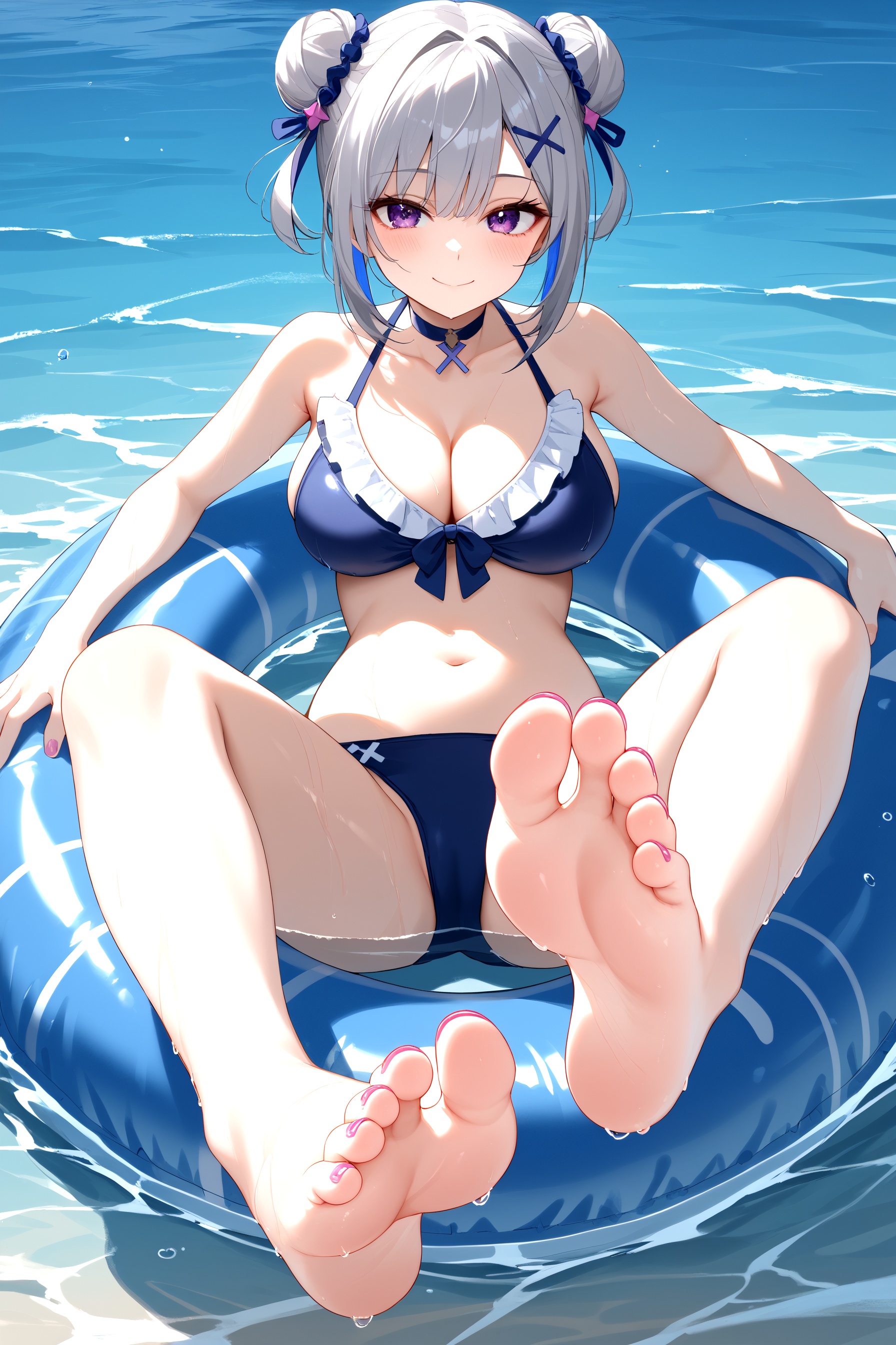 1girl,  armpit crease,  bare shoulders on Tensor.Art