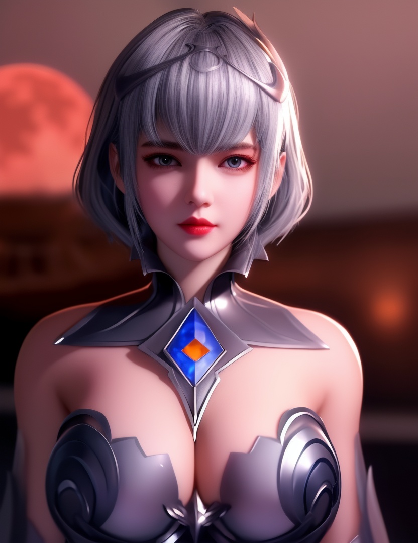 <lora:532-DA-斗罗大陆-叶泠泠:0.8>(,1girl, ,best quality, ),looking at viewer,  ,,ultra detailed background,ultra detailed background,ultra realistic 8k cg,, ,masterpiece, (( , )),, ,science fiction,mole, ,    ,red moon, black rose,     (cleavage), (),