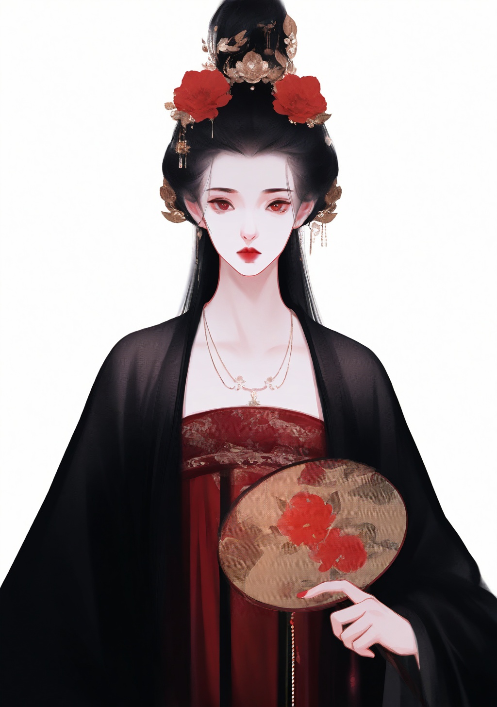 1girl,  hair ornament,  black hair on Tensor.Art