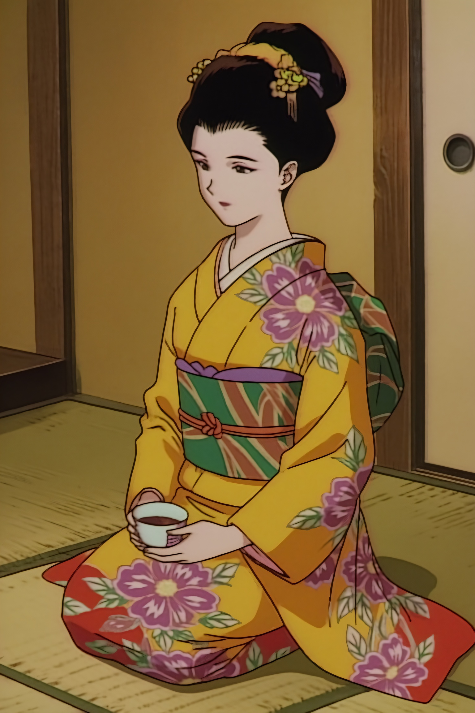 Anime Style,  Reiko Terayama,  japanese clothes on Tensor.Art