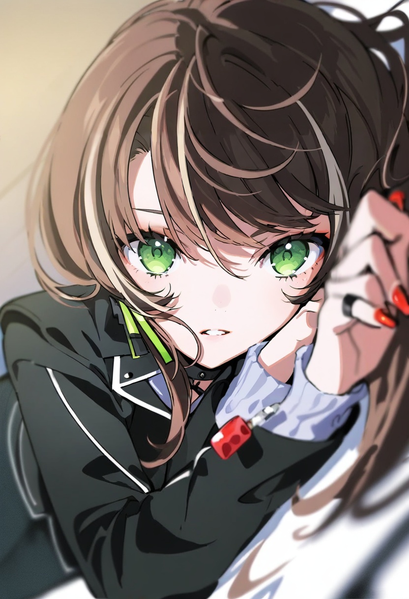 1girl,  solo,  green eyes on Tensor.Art