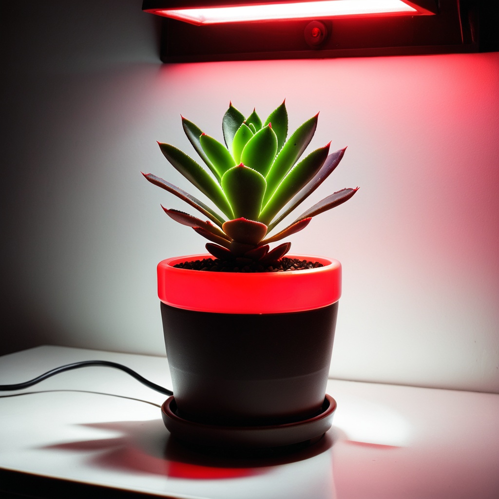 sceneanalophoto,  a small potted succulent,  analog photo darkroom counter on Tensor.Art