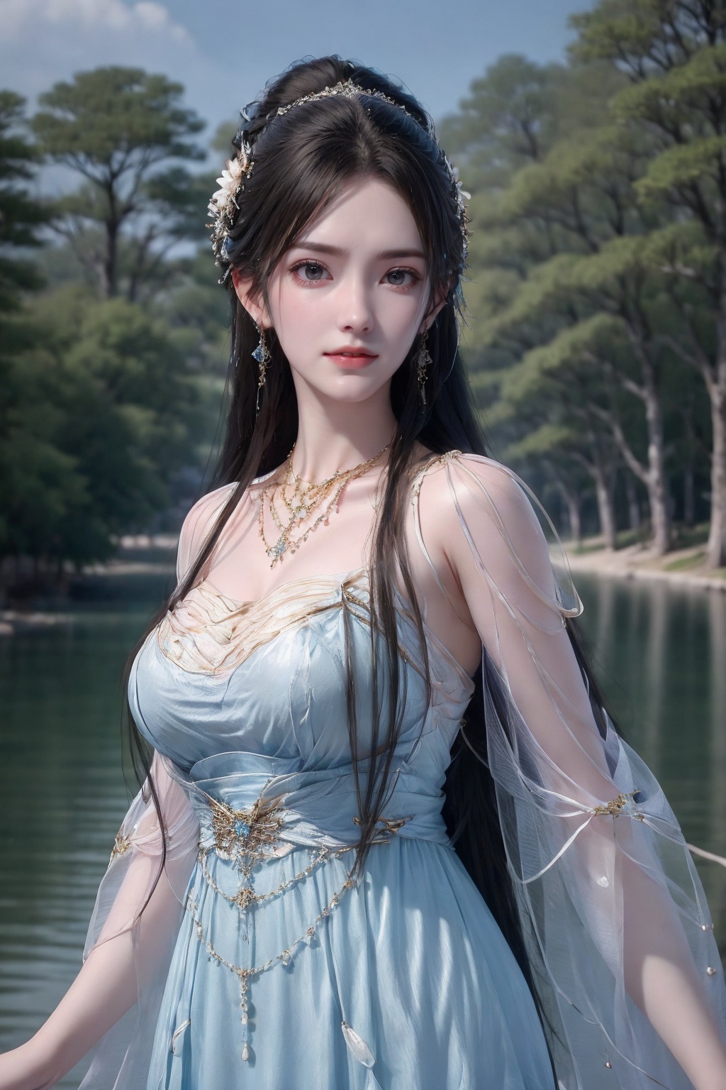 QingYi,  1girl,  jewelry on Tensor.Art