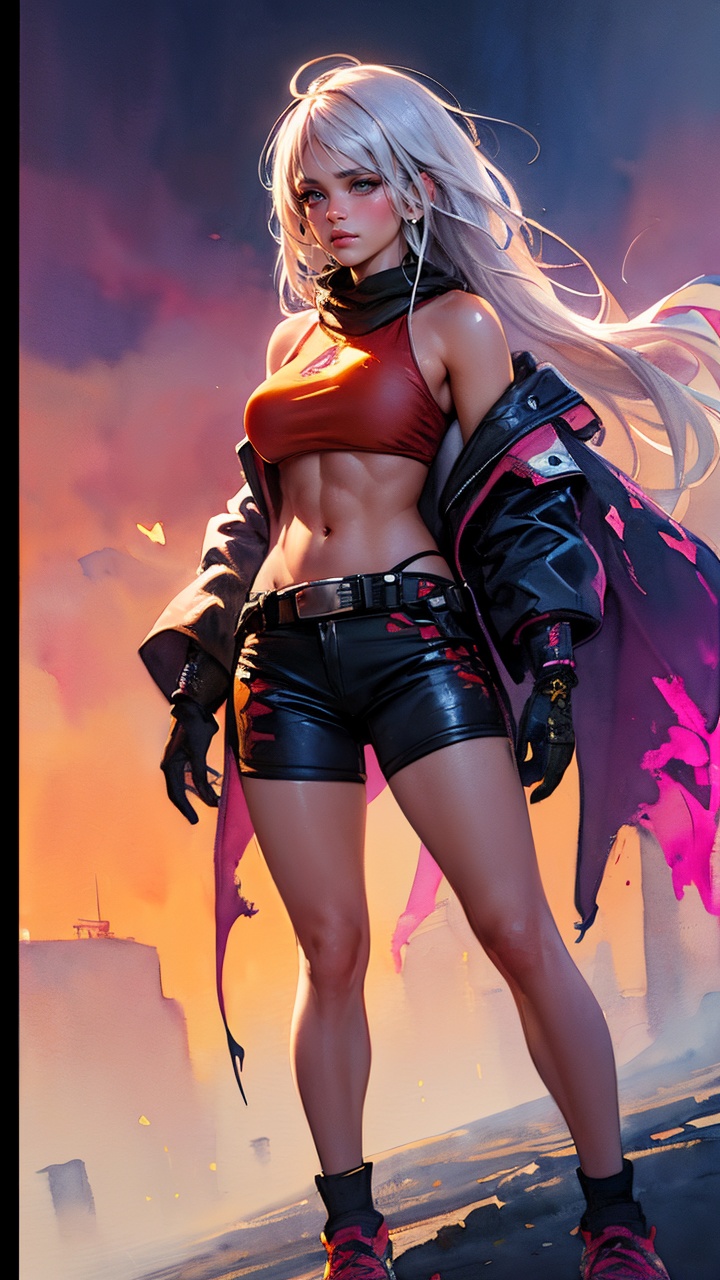 DV_Ruslana_Vicious with white hair,  bandit style,  fit on Tensor.Art