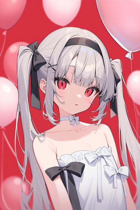 1girl,  solo,  red background on Tensor.Art