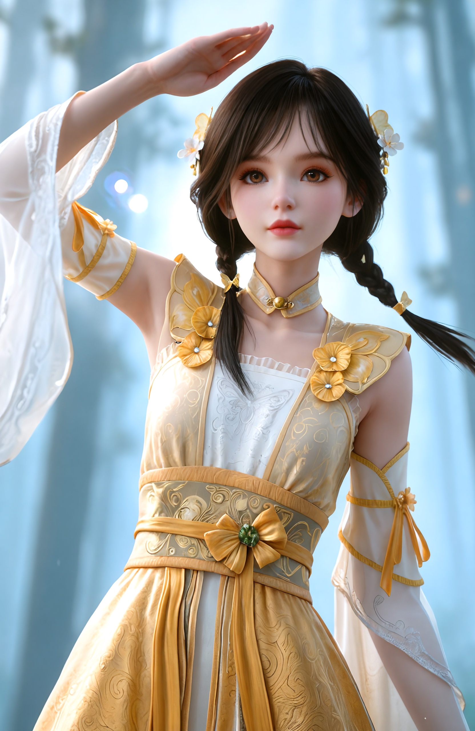 1girl,  black hair,  hair ornament by 天海TianHai on Tensor.Art