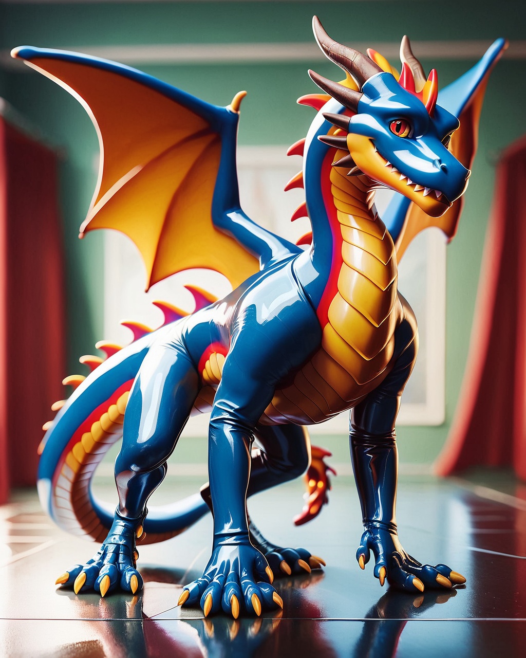 1score_9, score_8_up, score_7_up, intricate details, <lora:Latex_World_Morph:1>, Latex, latex 1boy(feral furry, dragonfull body, looking at the viewer:2, solo, smiling), detailed background, depth of field, subsurface scattering, <lora:ral-chrosc-clr:0.3>, ral-chrosc-clr,<lora:xl_more_art-full_v1:0.4>,<lora:add-detail-xl:0.4>  