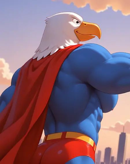 Superman Warpland,  muscular,  eagle on Tensor.Art