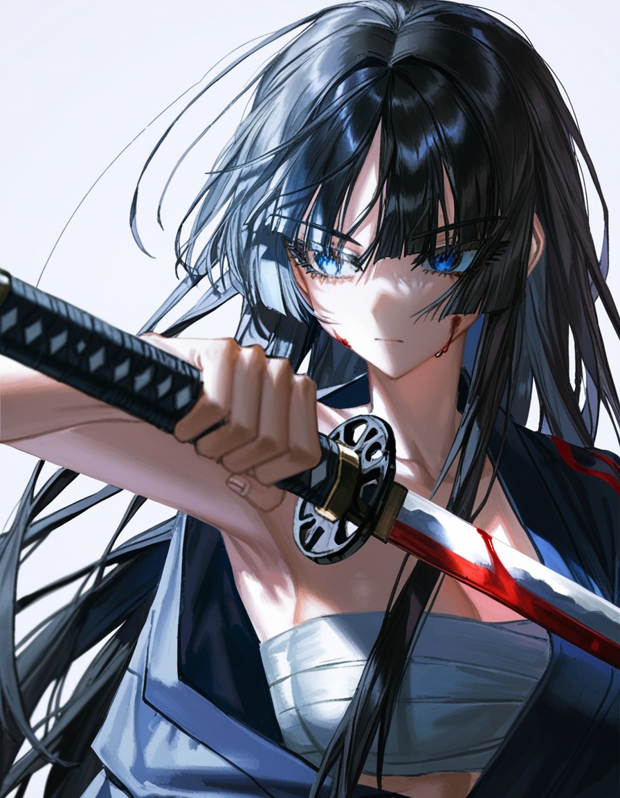 1 girl,  weapon,  sword on Tensor.Art