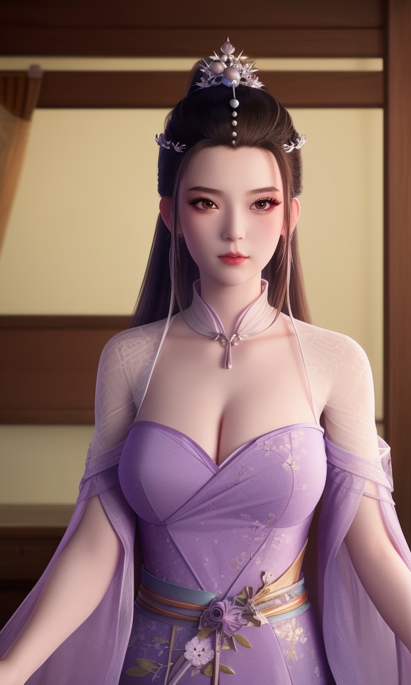 (,1girl, ,best quality, ),looking at viewer, <lora:431-DA-逆天邪神-楚月婵:0.8> ,ultra detailed background,ultra detailed background,ultra realistic 8k cg,, ,masterpiece, (( , )),, ,   plum blossoms,    ,,  (cleavage), (), ,, 