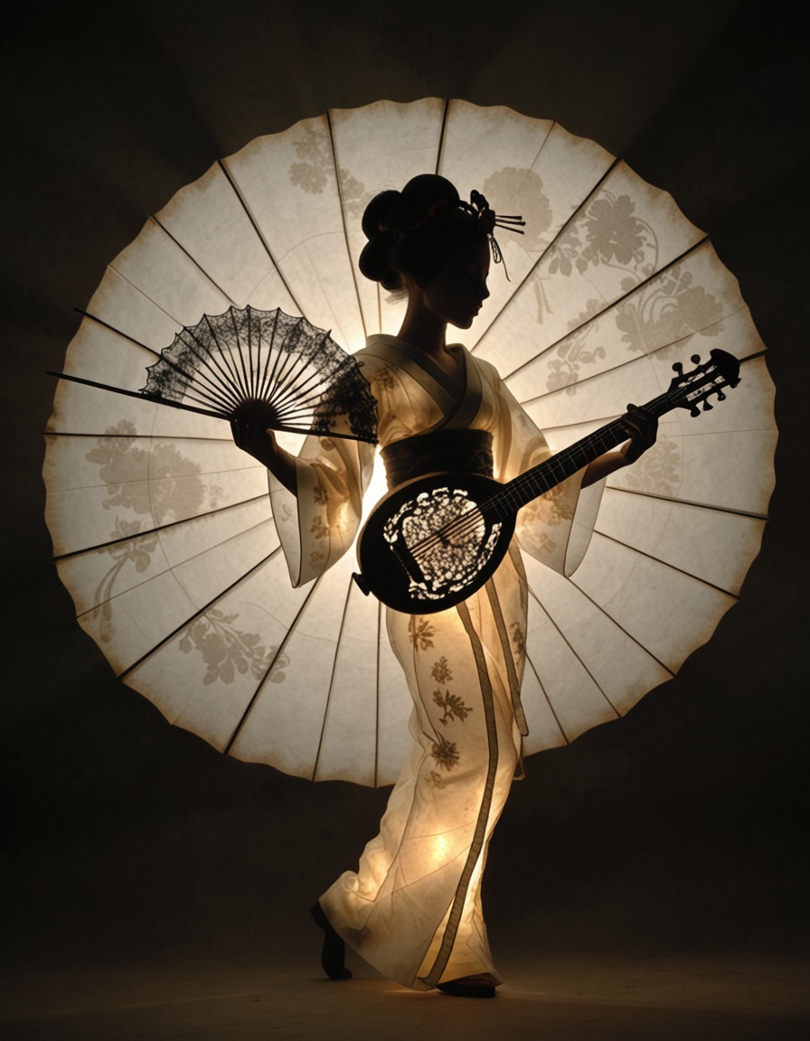 ehshadowt2,  a geisha playing lute on Tensor.Art