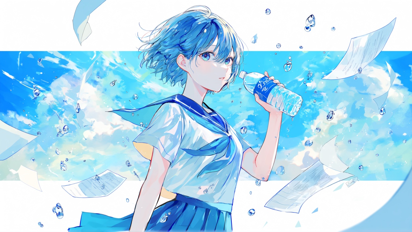 青岚空灵/水彩风格 by chosen鲷 on Tensor.Art